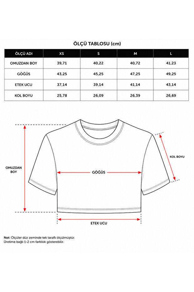 Basic Vatkalı Crop Tişört - 3