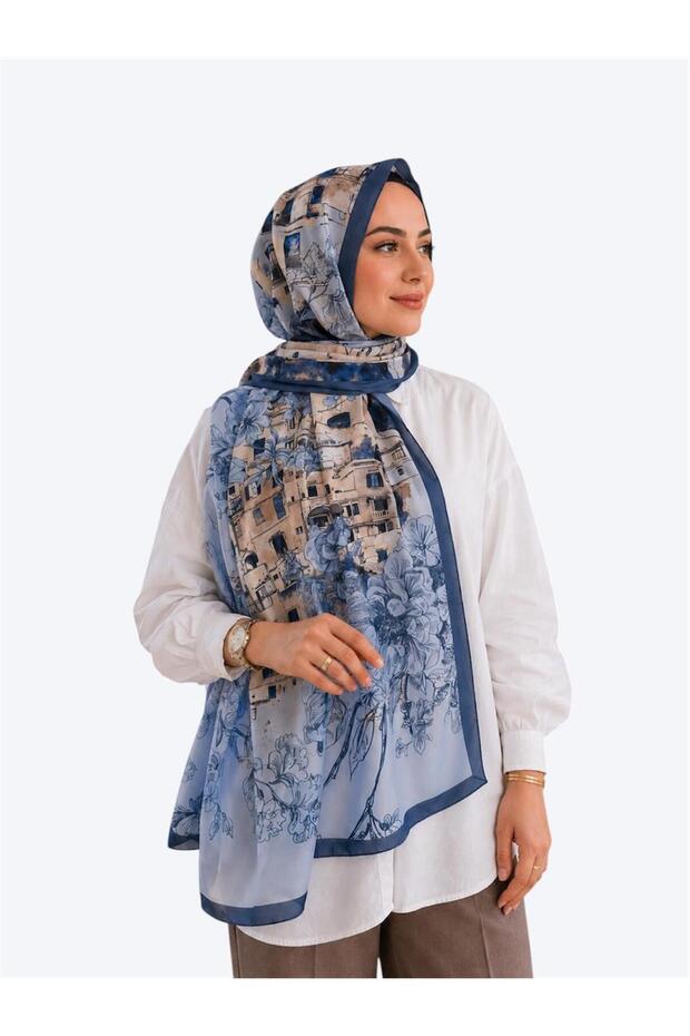 Florenza Desen Soft Şal - İndigo