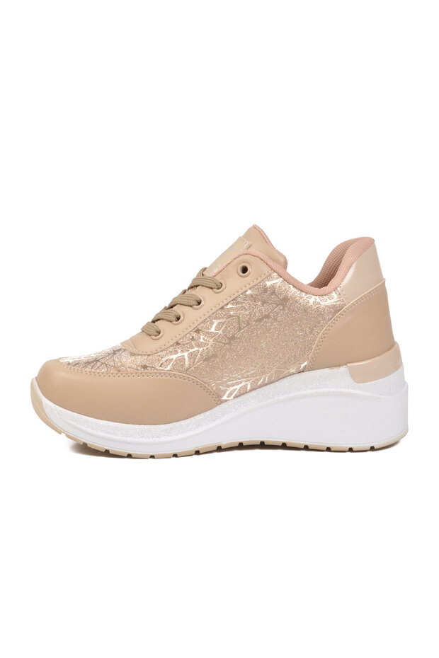 Beige High-Sole Women's Sports Shoes Layd Classy 3016 g