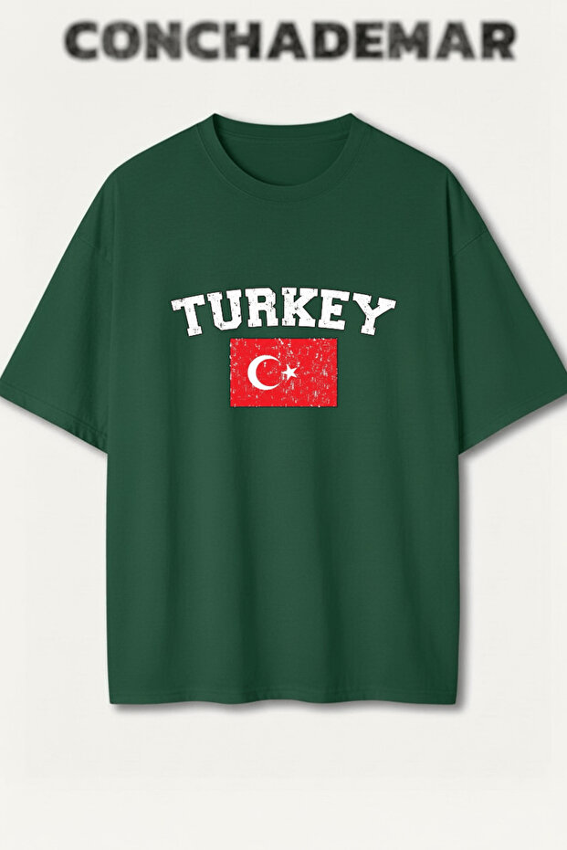 Turkey National Teams Printed Premium Oversize Cotton T-Shirt
