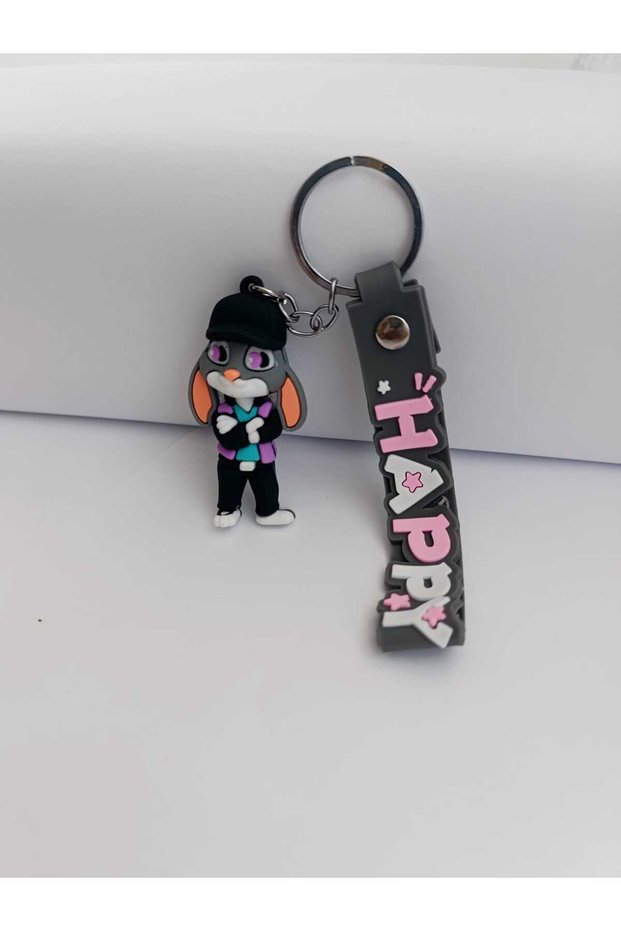 Cute Rabbit Figured Silicone Keychain