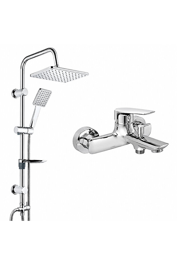 Tandem Bathroom Faucet and Tema 53242 Rain Carismo Overhead Shower Set Ss304 Stainless Shower System