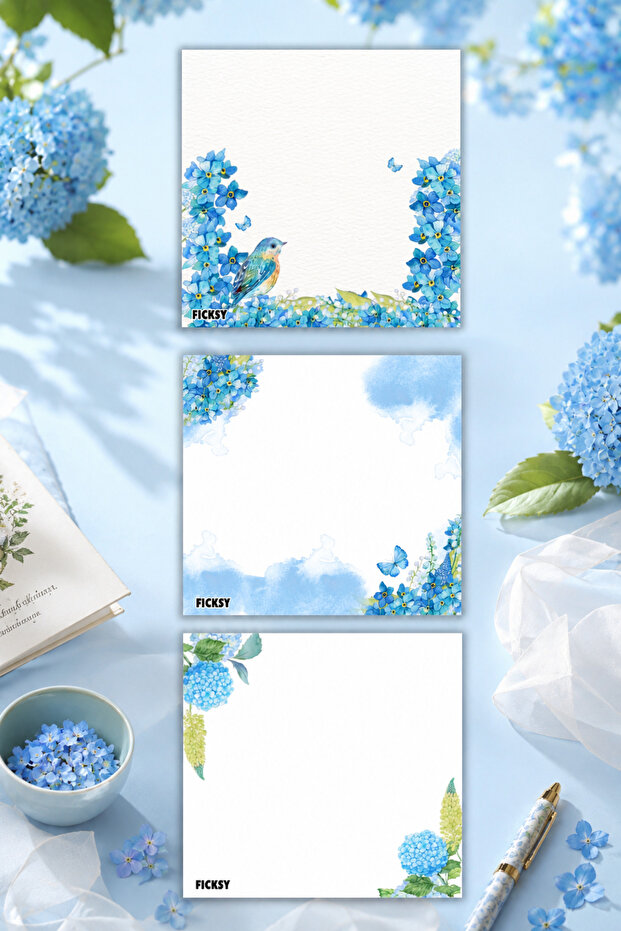 Flower Notepad - 9*9 cm Size - 50 Sheets - Notepad - Memo Pad - Unlined Note Paper - to Do List