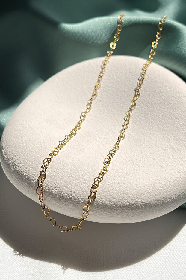 Steel Heart Chain Necklace