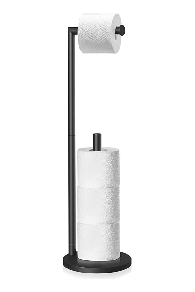 Free Standing Bathroom Extra Toilet Paper Holder Stand for 3-4 Jumbo Rolls