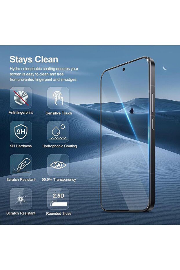 Xiaomi 17t Pro Compatible Fingerprint Activated Nano Glass Screen Protector, 9H Hardness Protective Glass
