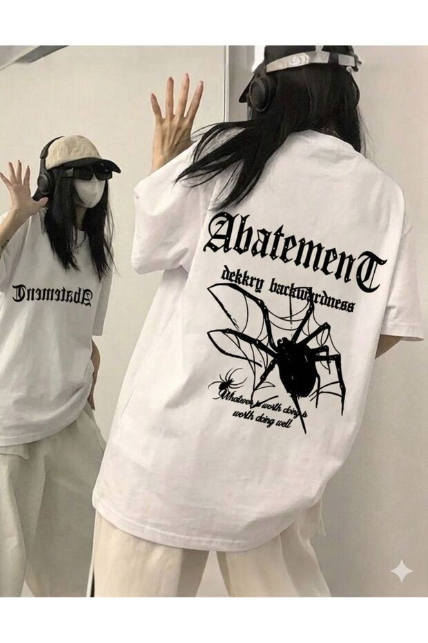 Women's Abatement Dekkry Backwardness Spider Printed T-Shirt
