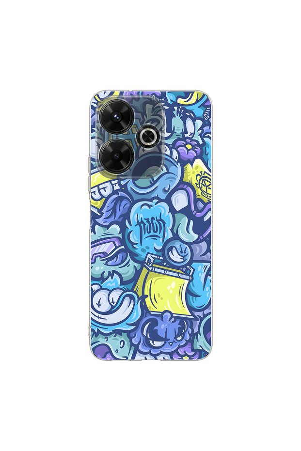 Redmi 13 Compatible Graffiti 9 Design Transparent Case
