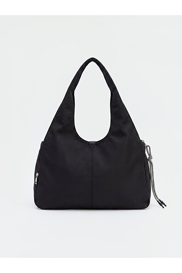 Women's Shoulder Bag with Drawstring Detail