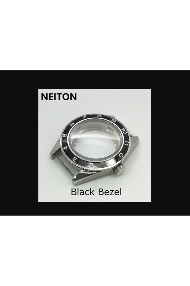 41mm black ceramic bezel sapphire crystal watch case, compatible with eta movement