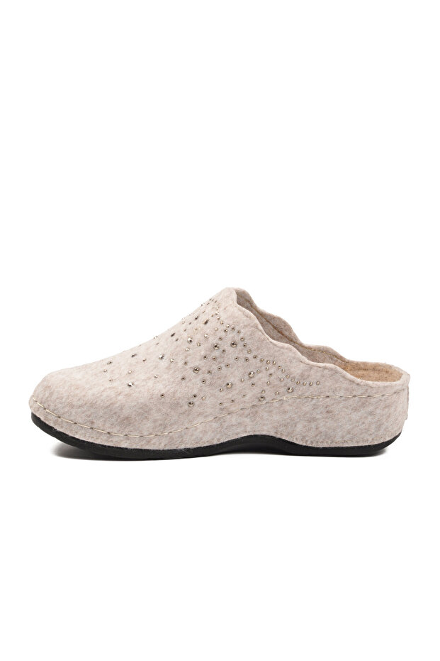 Beige Textile Women's Slippers Bento K-10909 Z