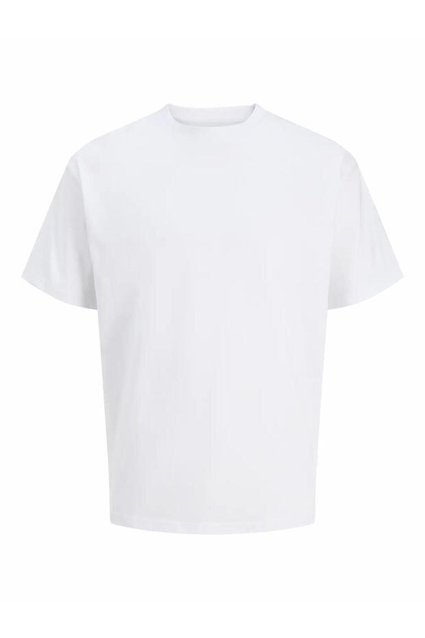Men's White Jjeorganıc Relaxed Tee Ss O-Neck Noos T-Shirt