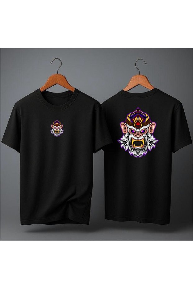 Angry Monkey King Design Makes an Impression Printed Oversize T-Shirt