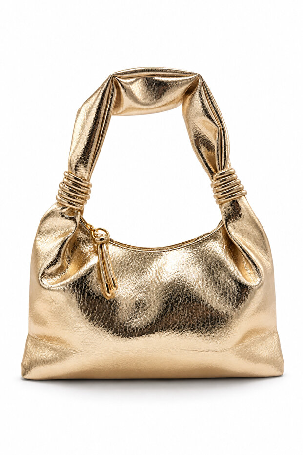 Bügüm Detailed Vibe Women's Shoulder Bag Gold