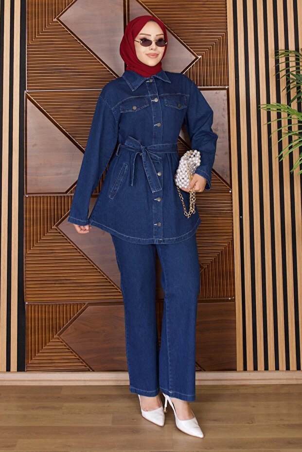 Luna Denim Suit Dark Blue 19299