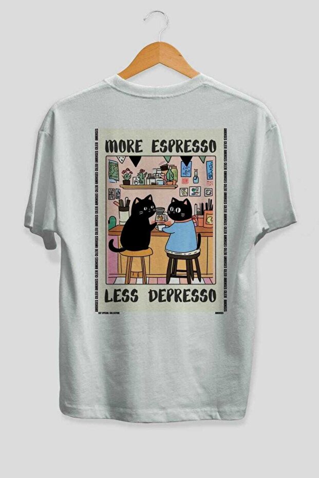 101 Cats for Cat Lovers Printed White Oversize T-Shirt 100% Cotton Unisex Cat Lover Premium Design