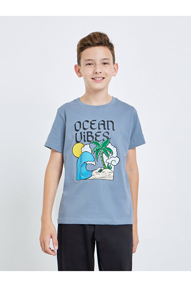 Teen Boys Ocean Graphic Print T-Shirt