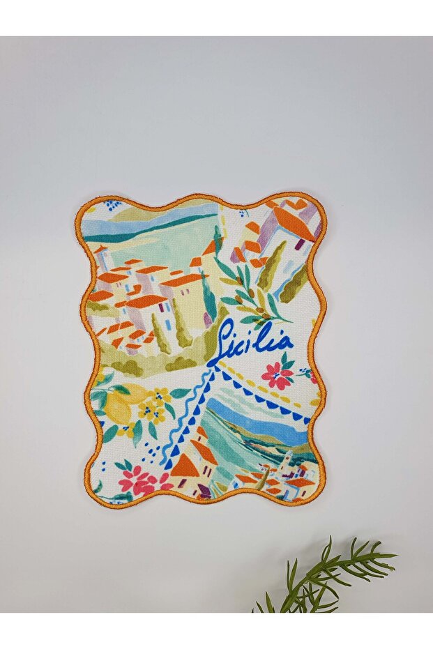 Sicilia Dream Embroidered Cocktail Napkin 1 Piece