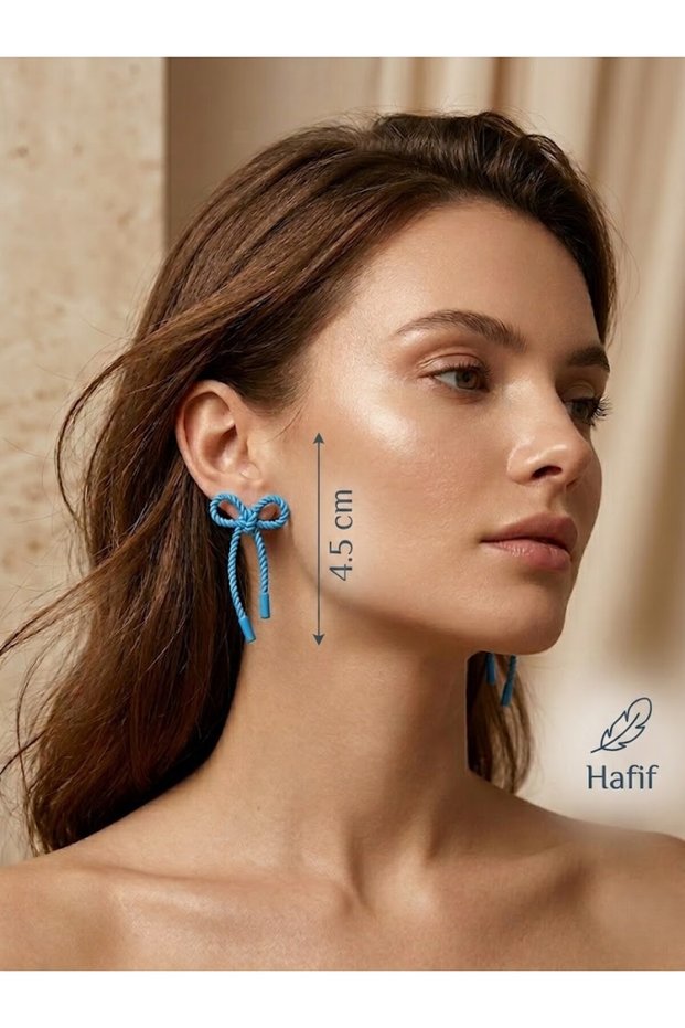Luna Ribbon - Korean Style Bow Earrings - Colorful Dangle Earrings for Women