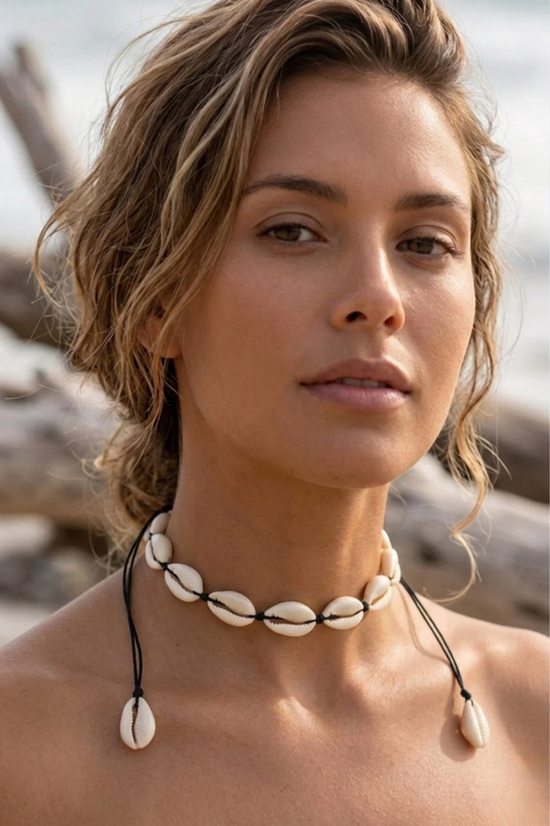 Sea Shell Mussels Choker Necklace