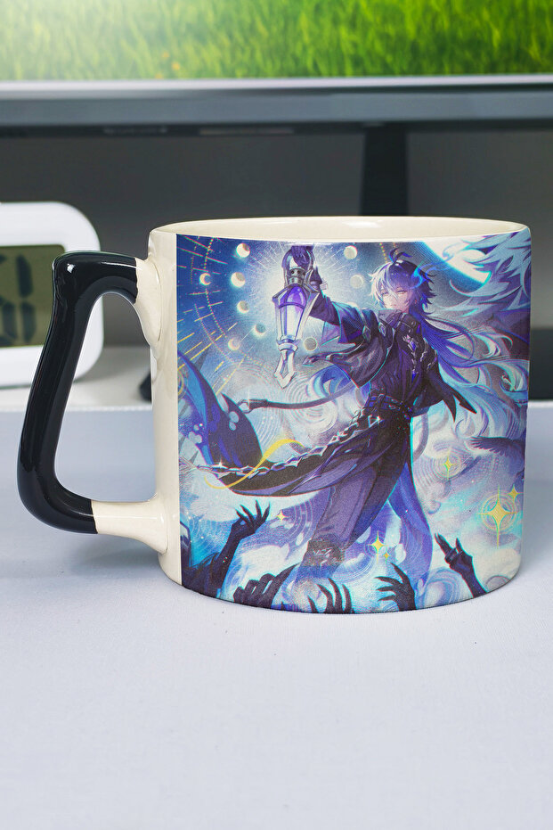 Flins Genshin Impact Printed Ceramic Luxury Mug (1 Piece) Special Black Handle Wave Handle V3D