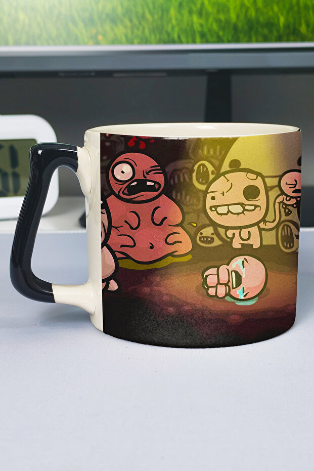 Binding of Isacc Printed Ceramic Luxury Mug (1 Piece) Special Black Handle Wave Handle V3D