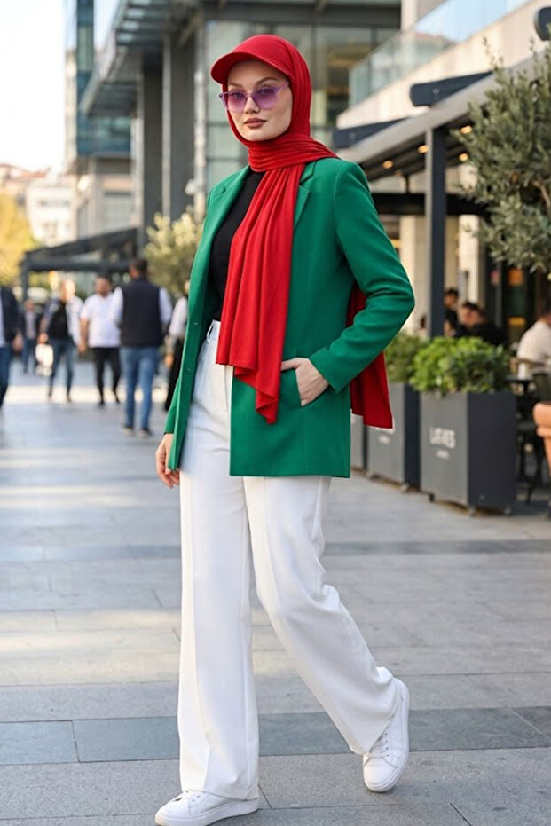 شال ساندي مع قبعة