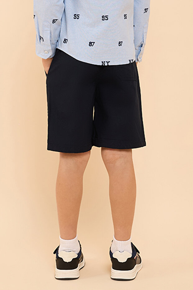 Solid Shorts with Drawstring Waist - 6