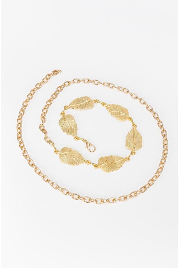 Leaf Figured Women's Belt Chain Belt, Waist Belt.