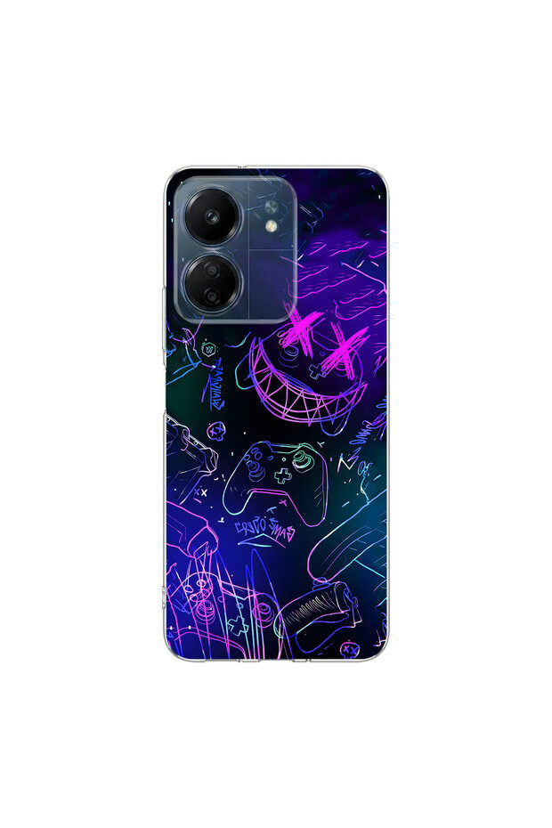 Redmi 13C Compatible Graffiti 4 Design Transparent Case