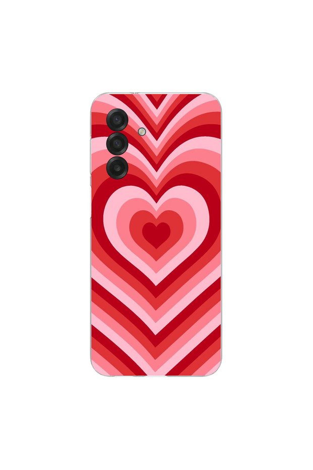 Samsung Galaxy A26 Compatible Heart 3 Design Transparent Case