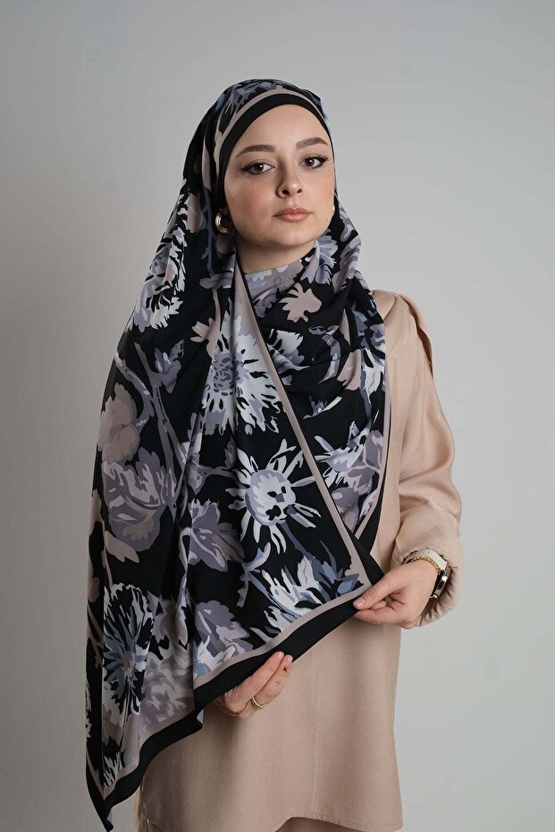 شال زيرا أسود من مجموعة الأقمشة الإيطالية المخيطة يدويًا بنمط الزهور 202132_01