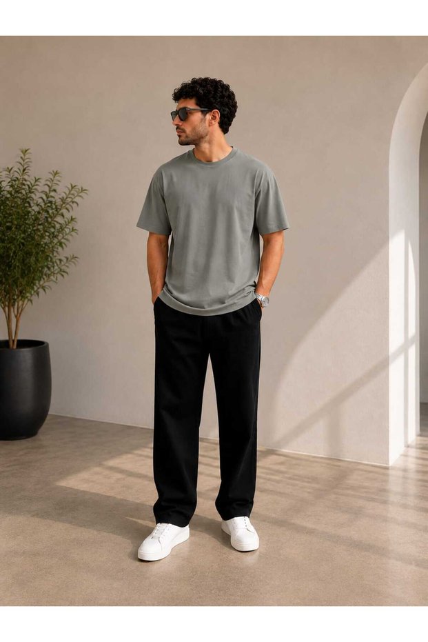 Men's Basic Oversize T-Shirt Modern Casual Street Style