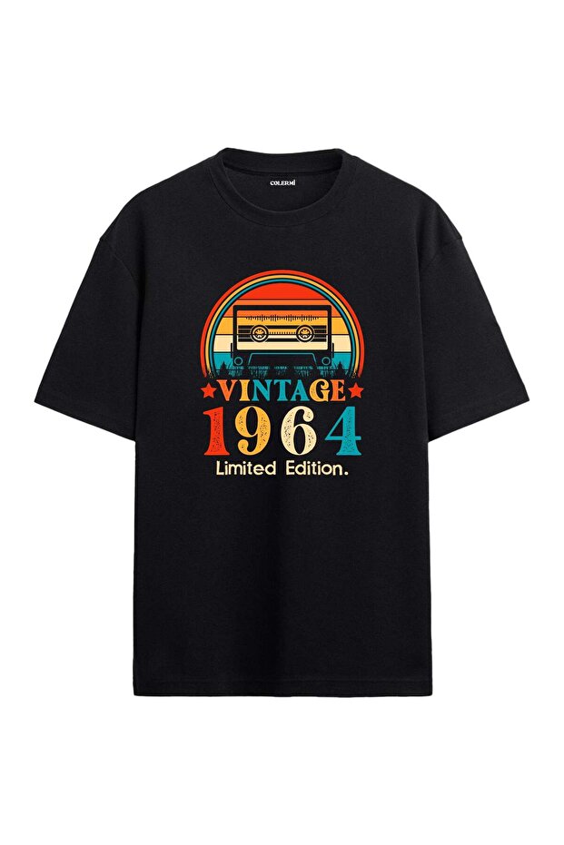 تي شيرت 1964 Mixtape كبير الحجم - تصميم كاسيت ريترو