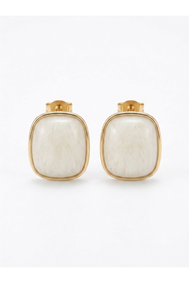 Steel Oval Earrings | Does Not Darken | Women's Earrings with Gift Box