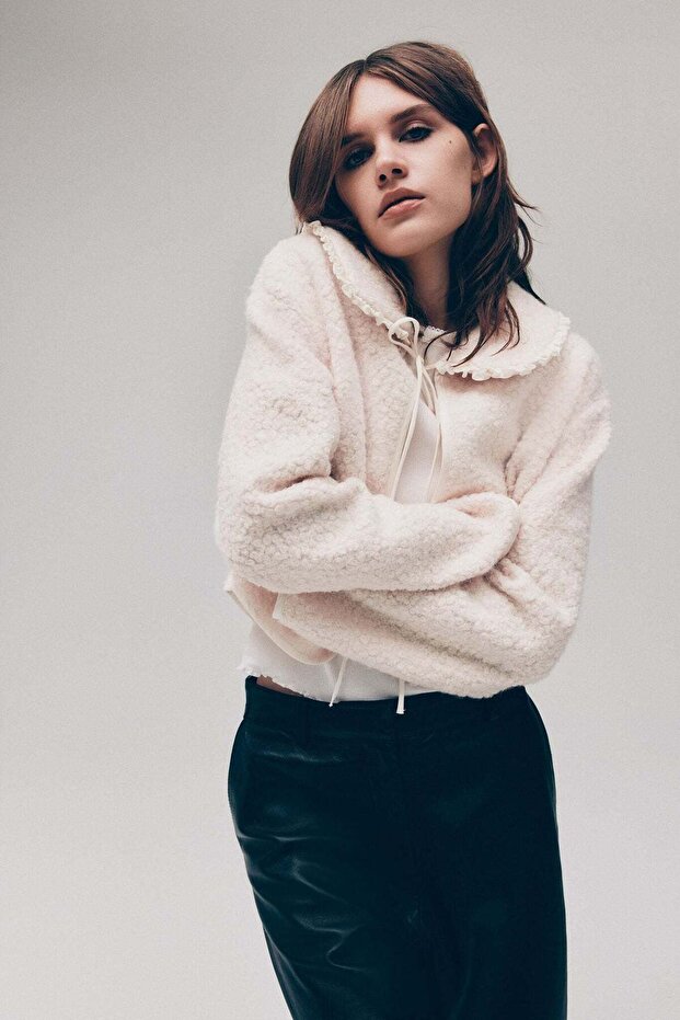 Collared bouclé cardigan - 2