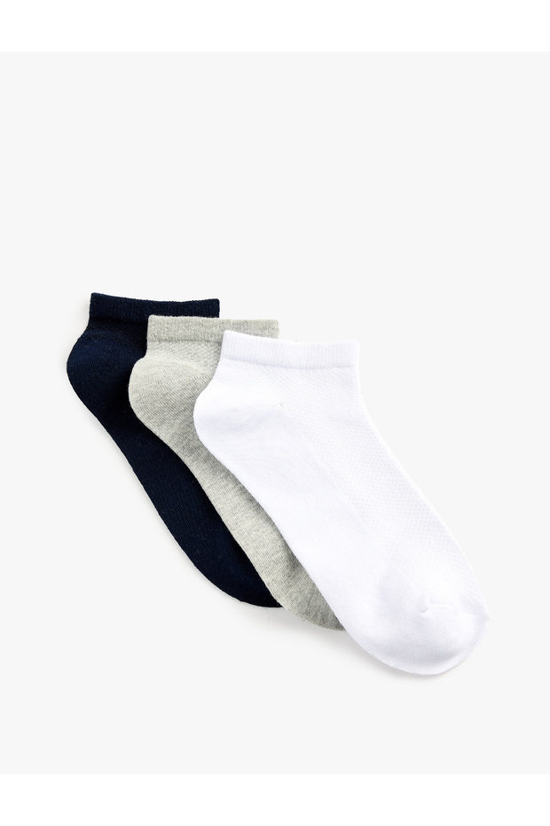 Set of 3 Basic Booties Socks