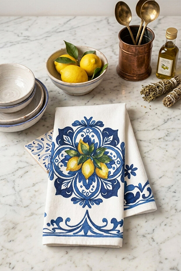 Decorative Kitchen Cotton Oven Towel with Special Pattern 35X50 cm Washable