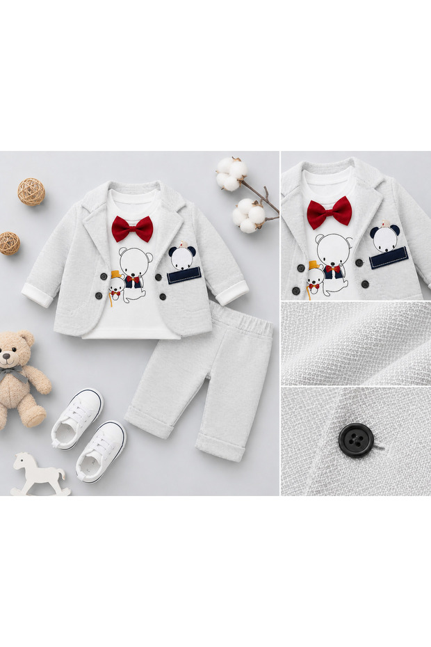 Ley Bebe Bow Tie Jacket Set