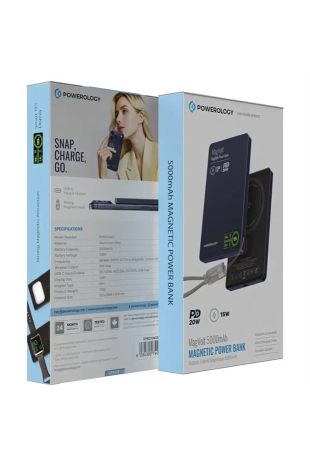 Magvolt 5000mah Magnetic Power Bank Blue