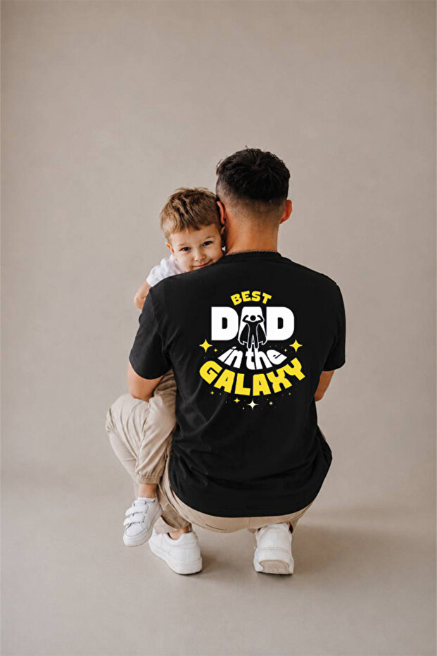 Father's Day Gift, Father-Child Combination, 100% Cotton Oversize T-Shirt