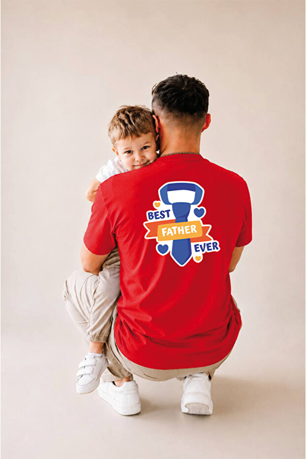 Father's Day Gift, Father-Child Combination, 100% Cotton Oversize T-Shirt