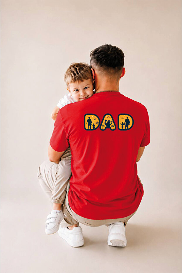 Father's Day Gift, Father-Child Combination, 100% Cotton Oversize T-Shirt