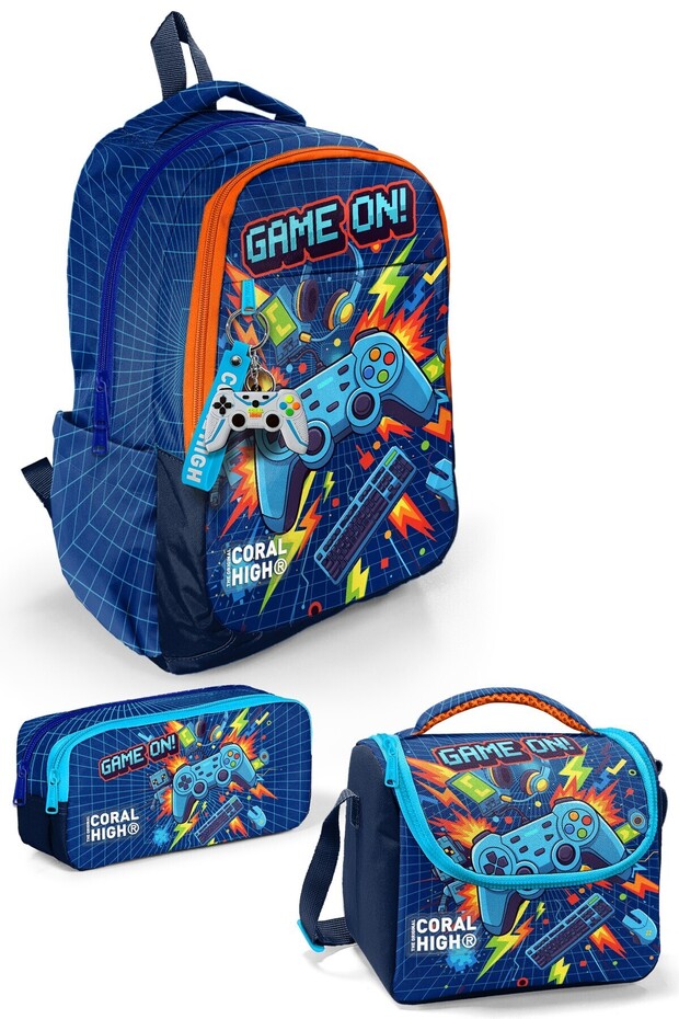 3-Piece School Bag Set: Bag+Thermo Lunch Bag+Pencil Bag Set