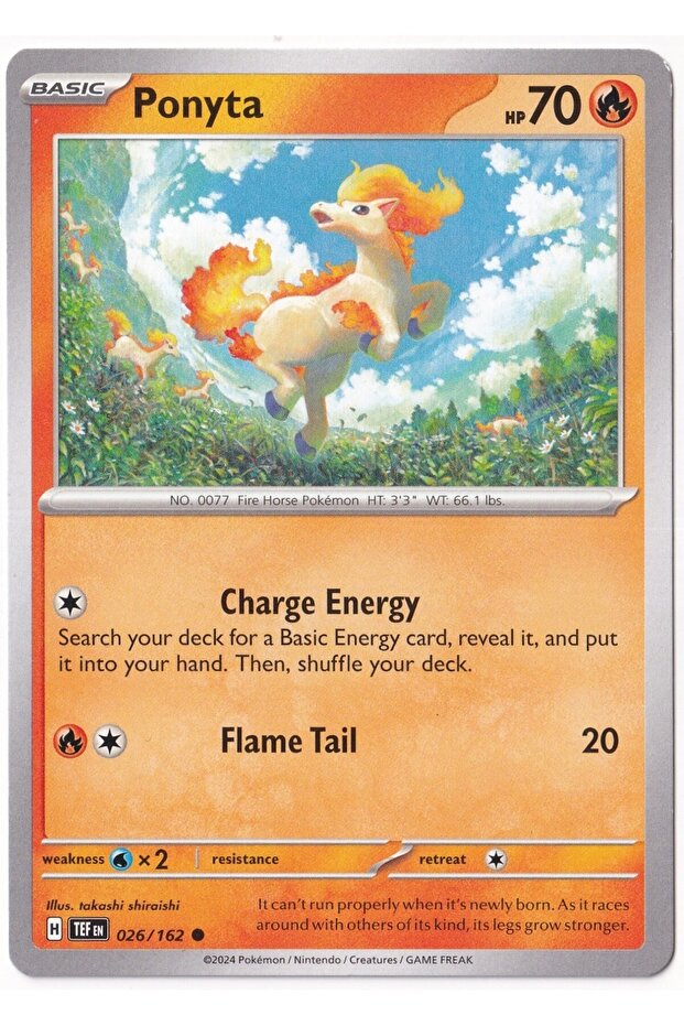 Ponyta 026/162 - Temporal Forces - Kart (Mint)