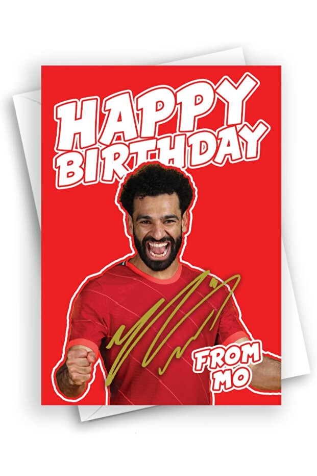 Mo Salah Birthday Card for Liverpool Fans and Supporters