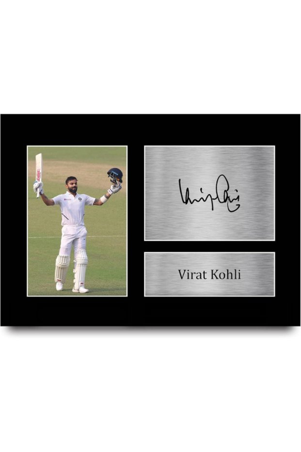 A4 Virat Kohli India Gifts Printed Signed Autograph Picture for Cricket Memorabilia Fans