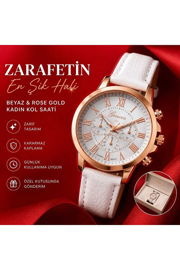 Rose Gold Plated Crystal Stone Watch, Gift for Lover, Gift for Mother