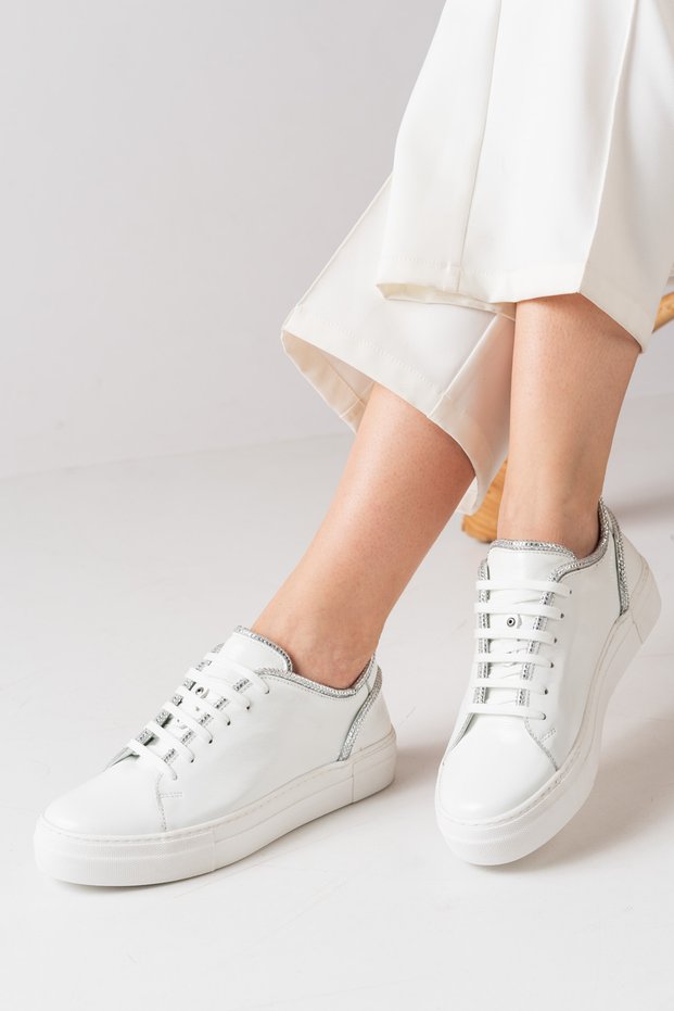 Women's Genuine Leather Stone Embellished Comfortable Anatomical Sole Shoes