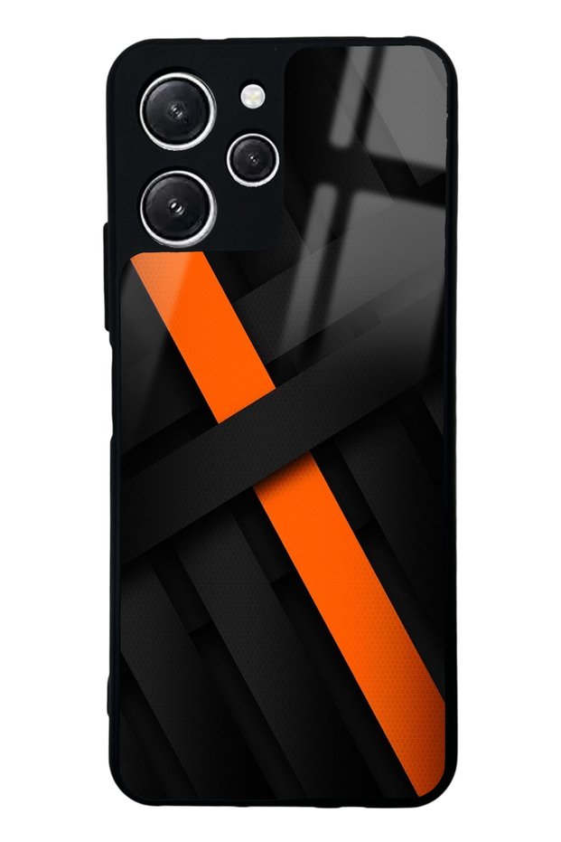 Xiaomi Redmi 12 Glossy Phone Case with Carbon Knitted Design